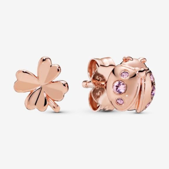 🔔Pandora Clover & Ladybird Stud Earrings - Picture 5 of 5